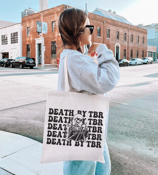 DEATH BY TBR TOTE BAG