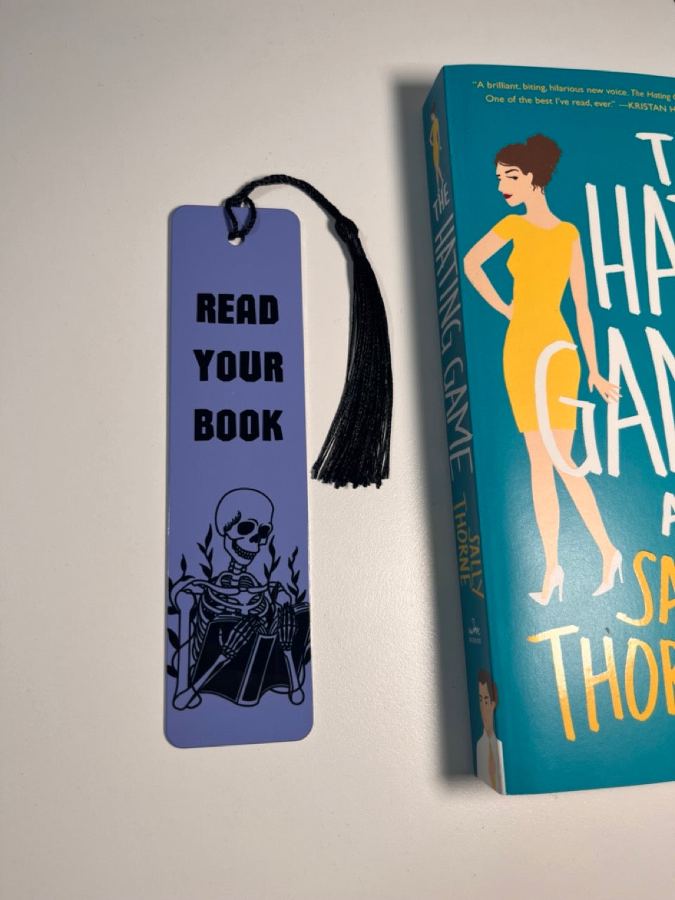 READ YOUR BOOK SKELETON BOOKMARK