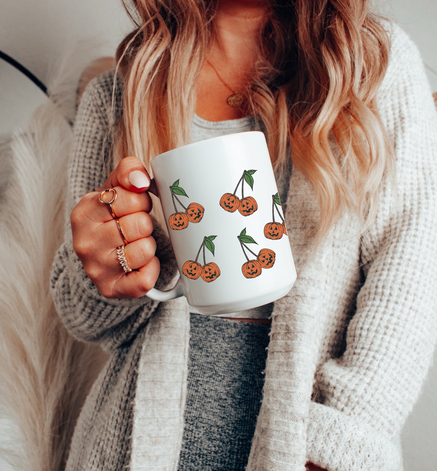 PUMPKIN CHERRIES MUG