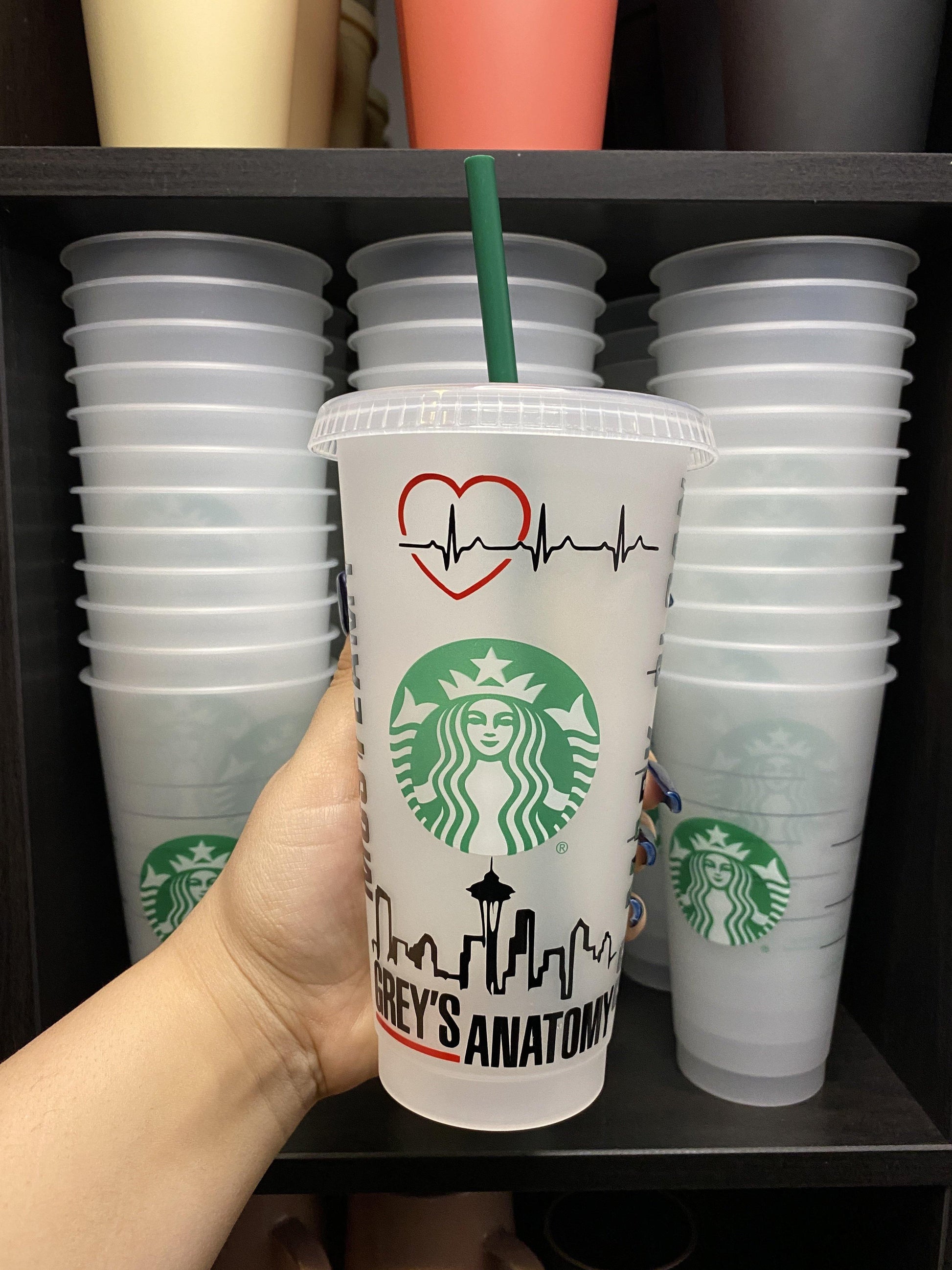 Mark Sloan McSteamy, Grey's Anatomy | It's A Beautiful Day to Save Lives Starbucks Frosted Cup. Custom Starbucks Hot and Cold cups. Choose from over 100 designs and colour combinations or customize your own. Toronto, ON, Canada. Ship Worldwide.