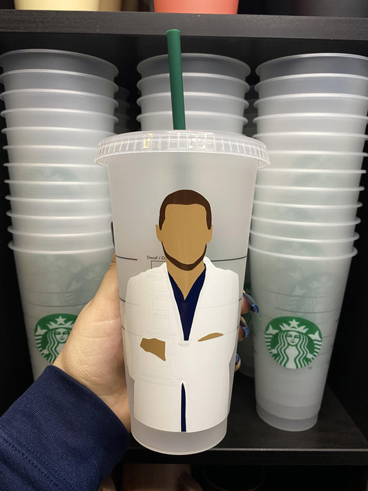 Jackson Avery Grey's Anatomy | It's A Beautiful Day to Save Lives Starbucks Frosted Cup. Custom Starbucks Hot and Cold cups. Choose from over 100 designs and colour combinations or customize your own. Toronto, ON, Canada. Ship Worldwide.