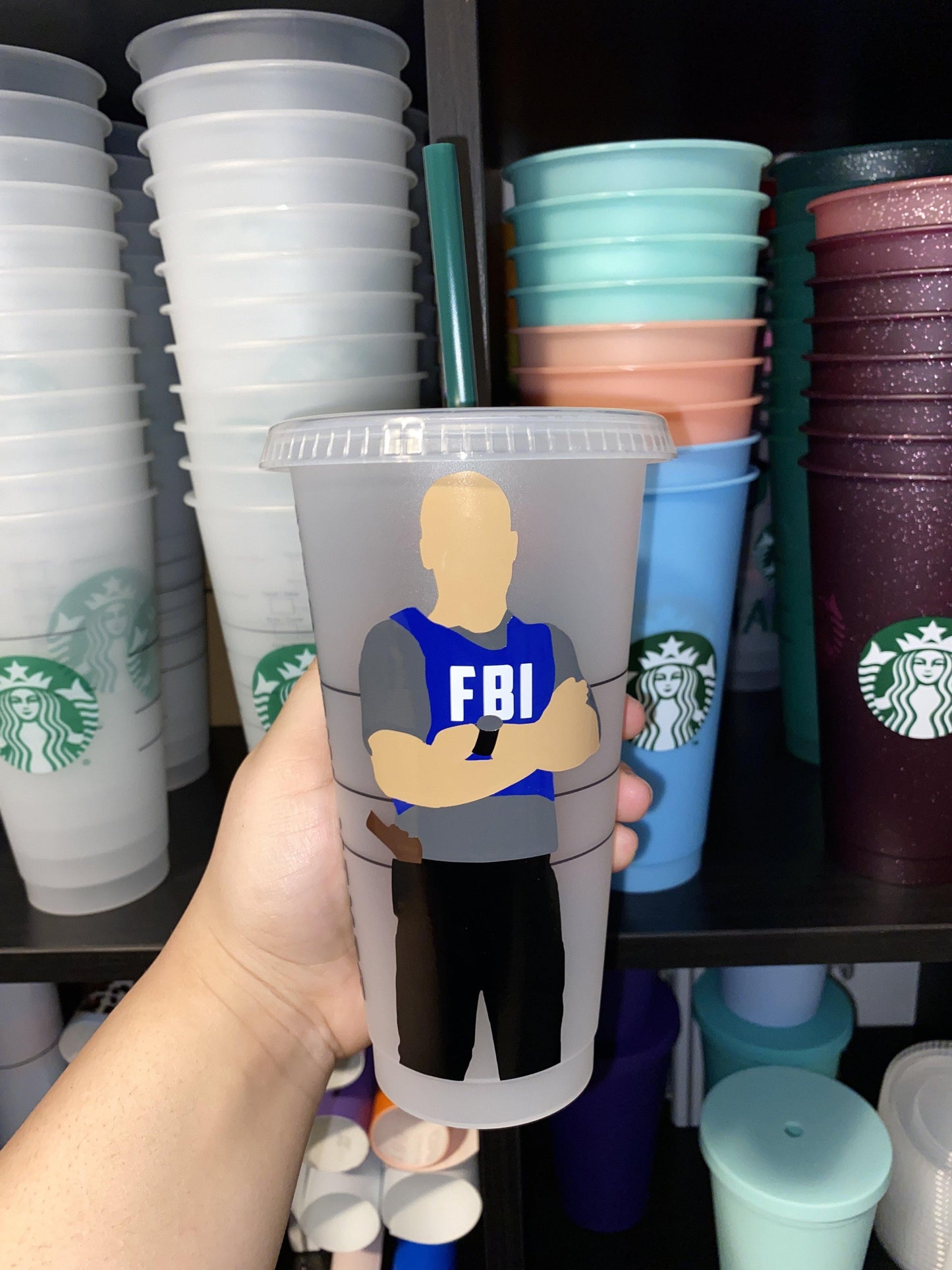 Derek Morgan Criminal Minds Starbucks Frosted Cup. Custom Starbucks Hot and Cold cups. Choose from over 100 designs and colour combinations or customize your own. Toronto, ON, Canada. Ship Worldwide.