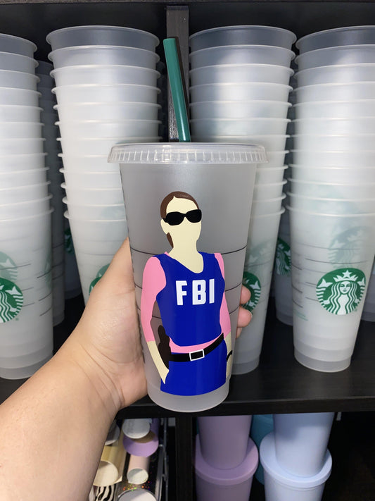 Emily Prentiss Criminal Minds Starbucks Frosted Cup. Custom Starbucks Hot and Cold cups. Choose from over 100 designs and colour combinations or customize your own. Toronto, ON, Canada. Ship Worldwide.