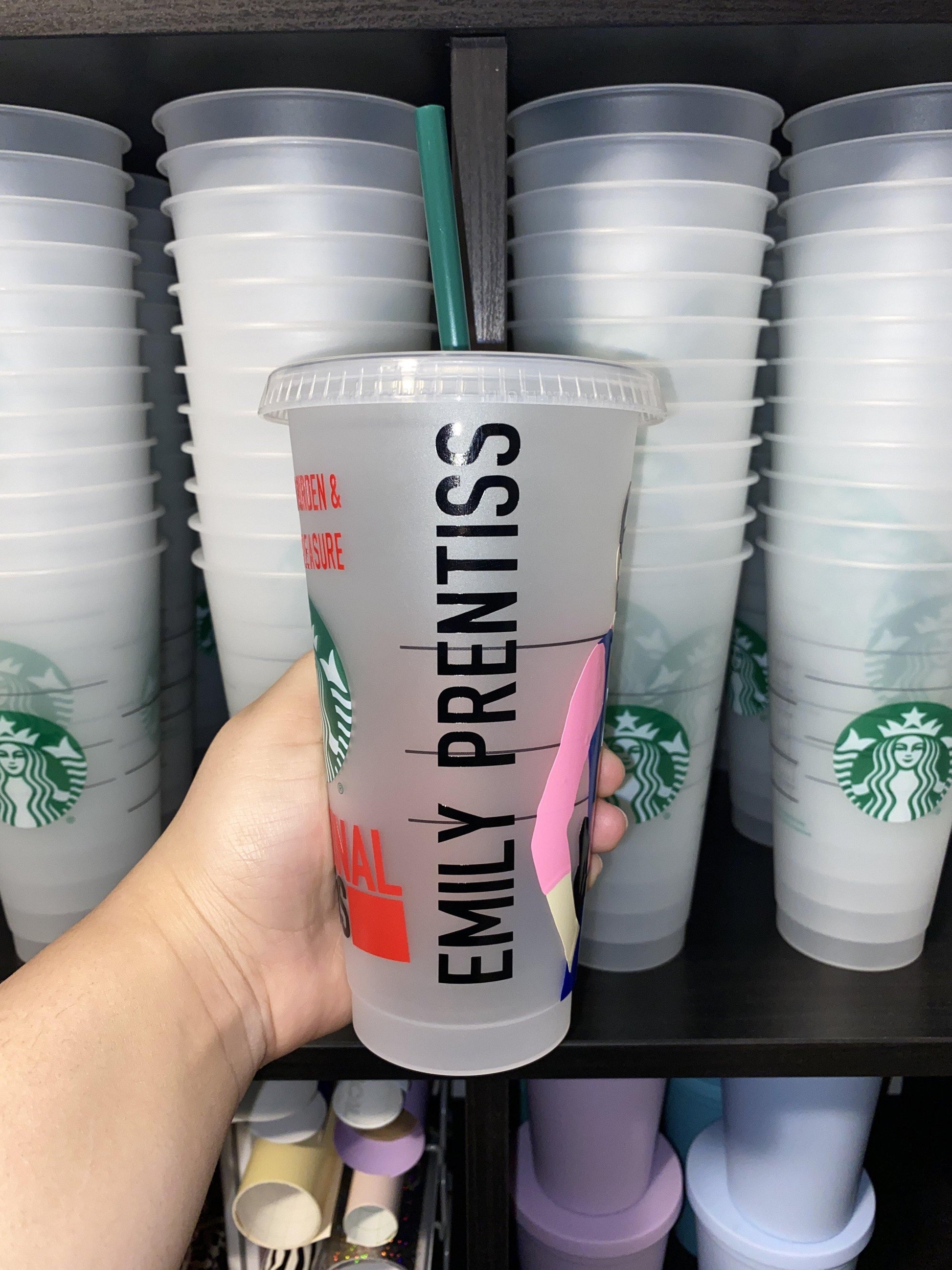 Emily Prentiss Criminal Minds Starbucks Frosted Cup. Custom Starbucks Hot and Cold cups. Choose from over 100 designs and colour combinations or customize your own. Toronto, ON, Canada. Ship Worldwide.