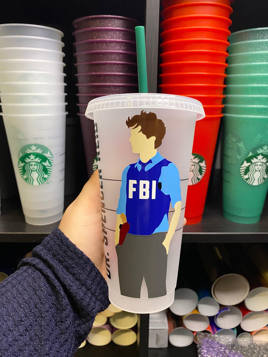 Spencer Reid Criminal Minds Starbucks Frosted Cup. Custom Starbucks Hot and Cold cups. Choose from over 100 designs and colour combinations or customize your own. Toronto, ON, Canada. Ship Worldwide.